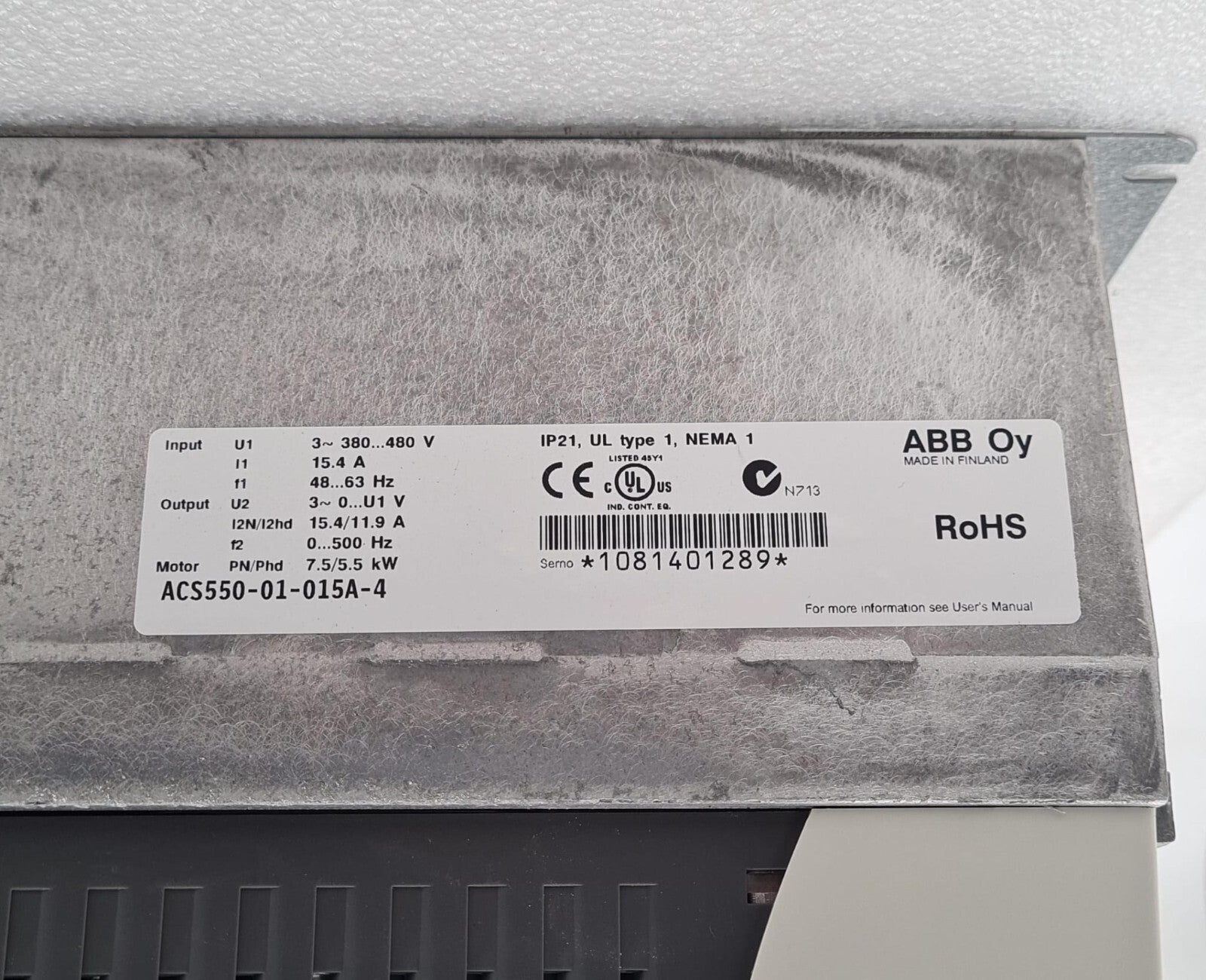 NEW - ABB Oy ACS550-01-015A-4 Inverter W/ ACS-CP-A 64691473 Control Panel