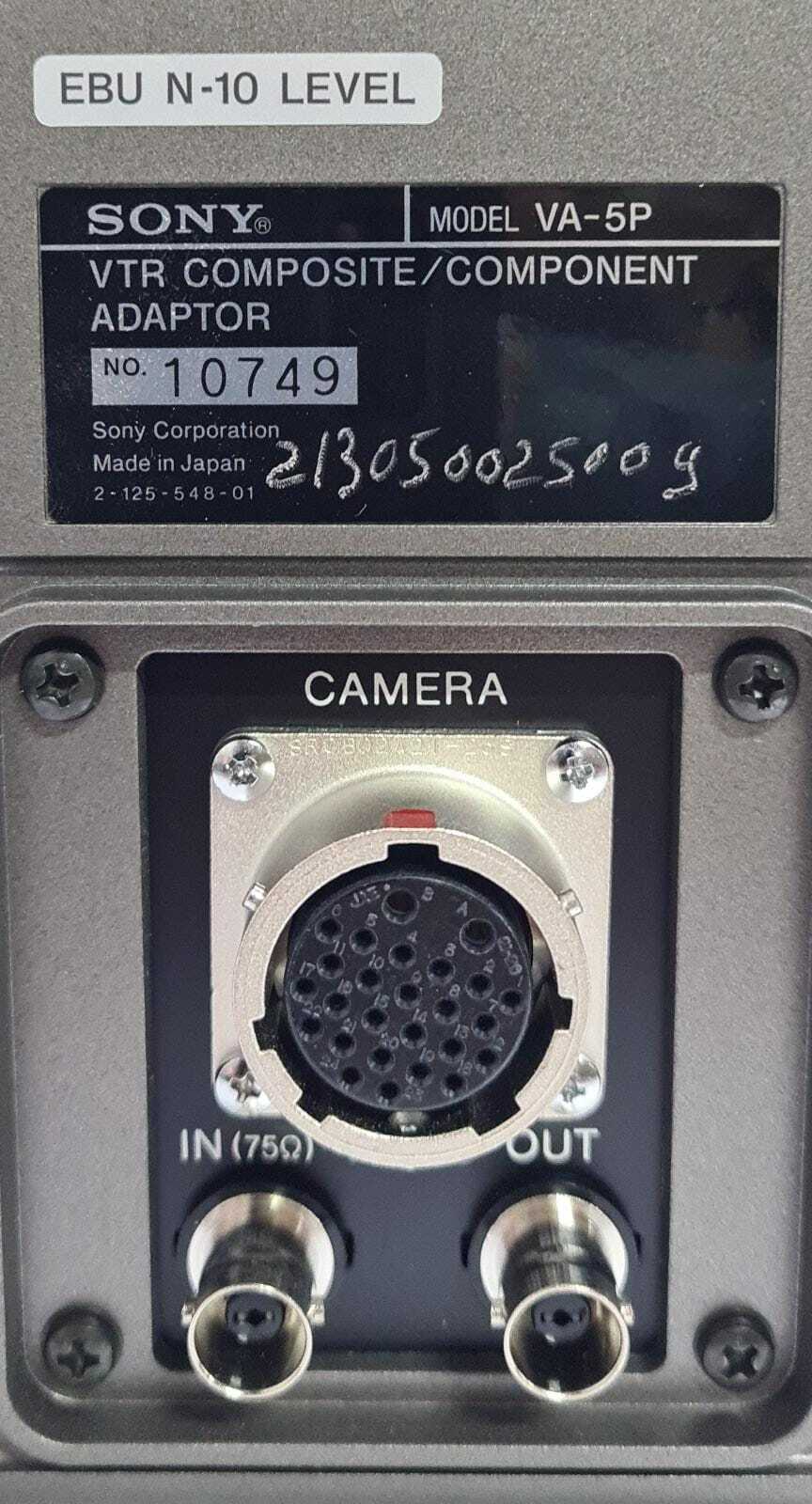 SONY VA-5P VTR COMPOSITE / COMPONENT ADAPTOR EBU N-10