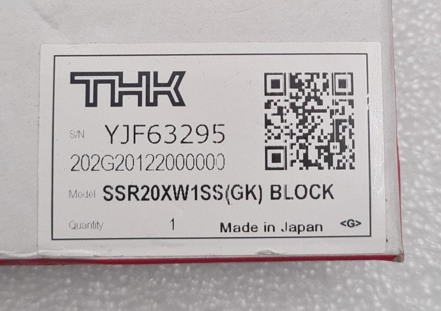 [LOT 3] NEW - THK SSR20XW1SS (GK) BLOCK Linear Guard Guide Slider Rail Bearing