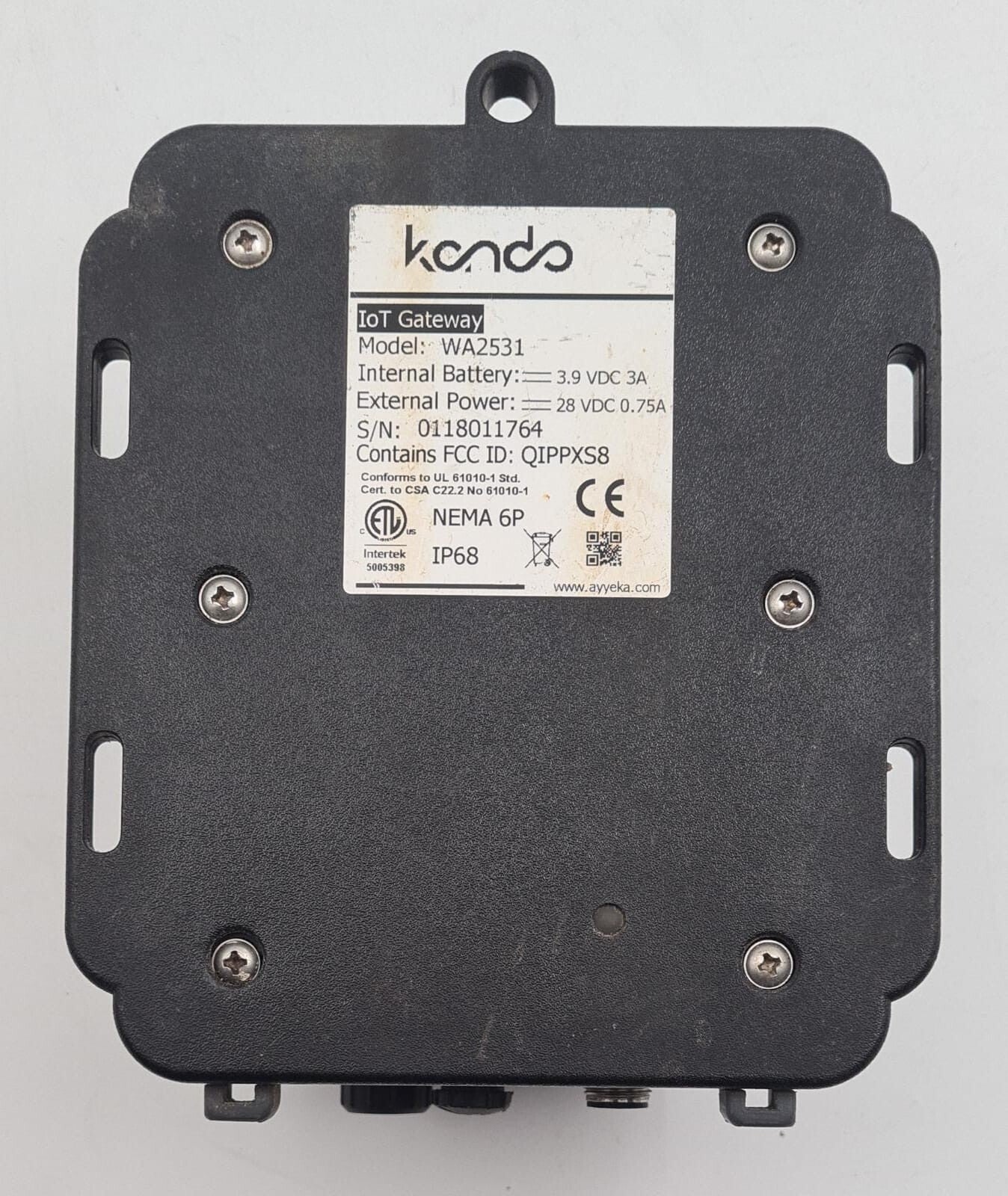 AYYEKA KENDRA IoT Gateway WA2531 QIPPLS8 NEMA 6P Wavelet