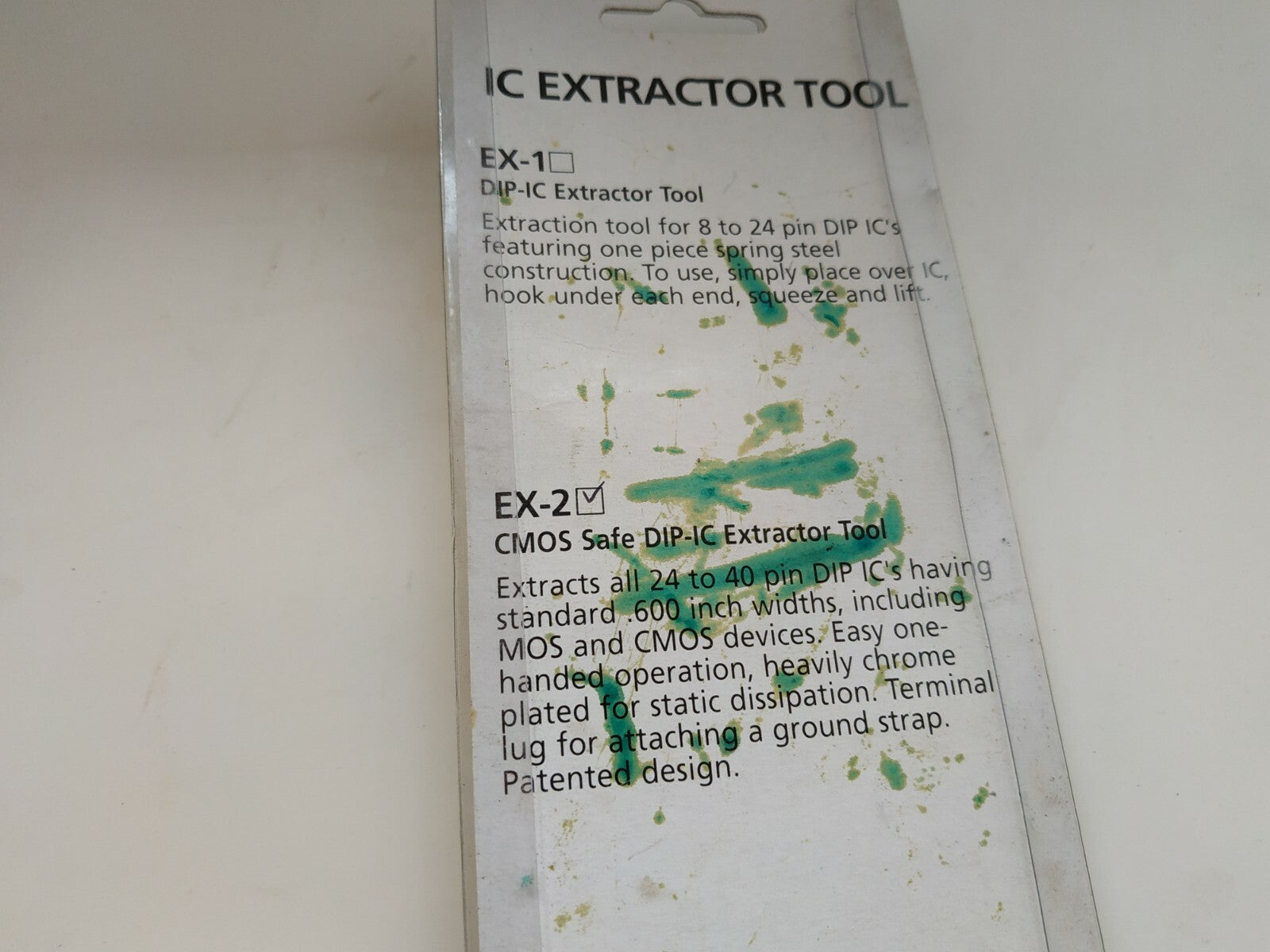 OK Industries Bench Tools EX-2 IC Extractor Tool for chips 24 to 40 pins