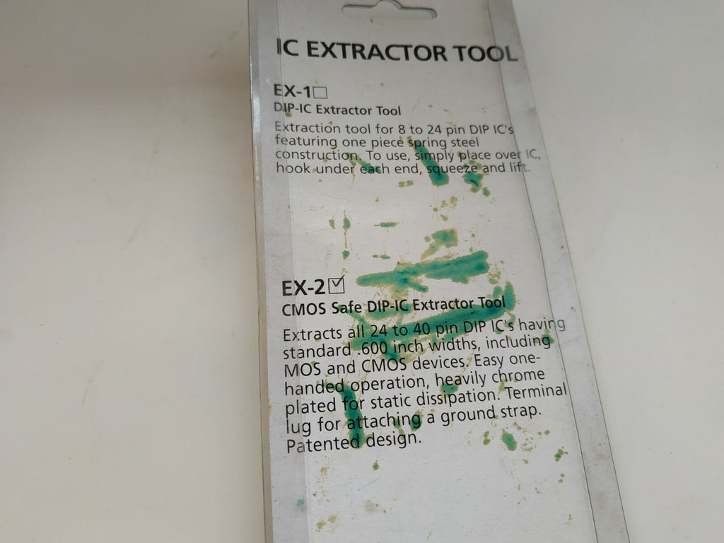 OK Industries Bench Tools EX-2 IC Extractor Tool for chips 24 to 40 pins