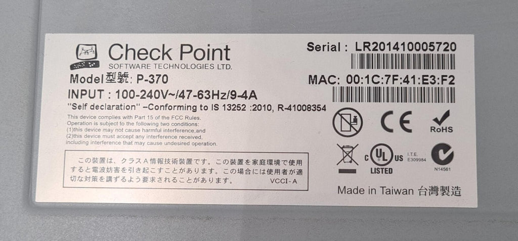 CheckPoint Software Switch P-370 13500 W/ 3* Modules 2* 500GB + 4* SFP+