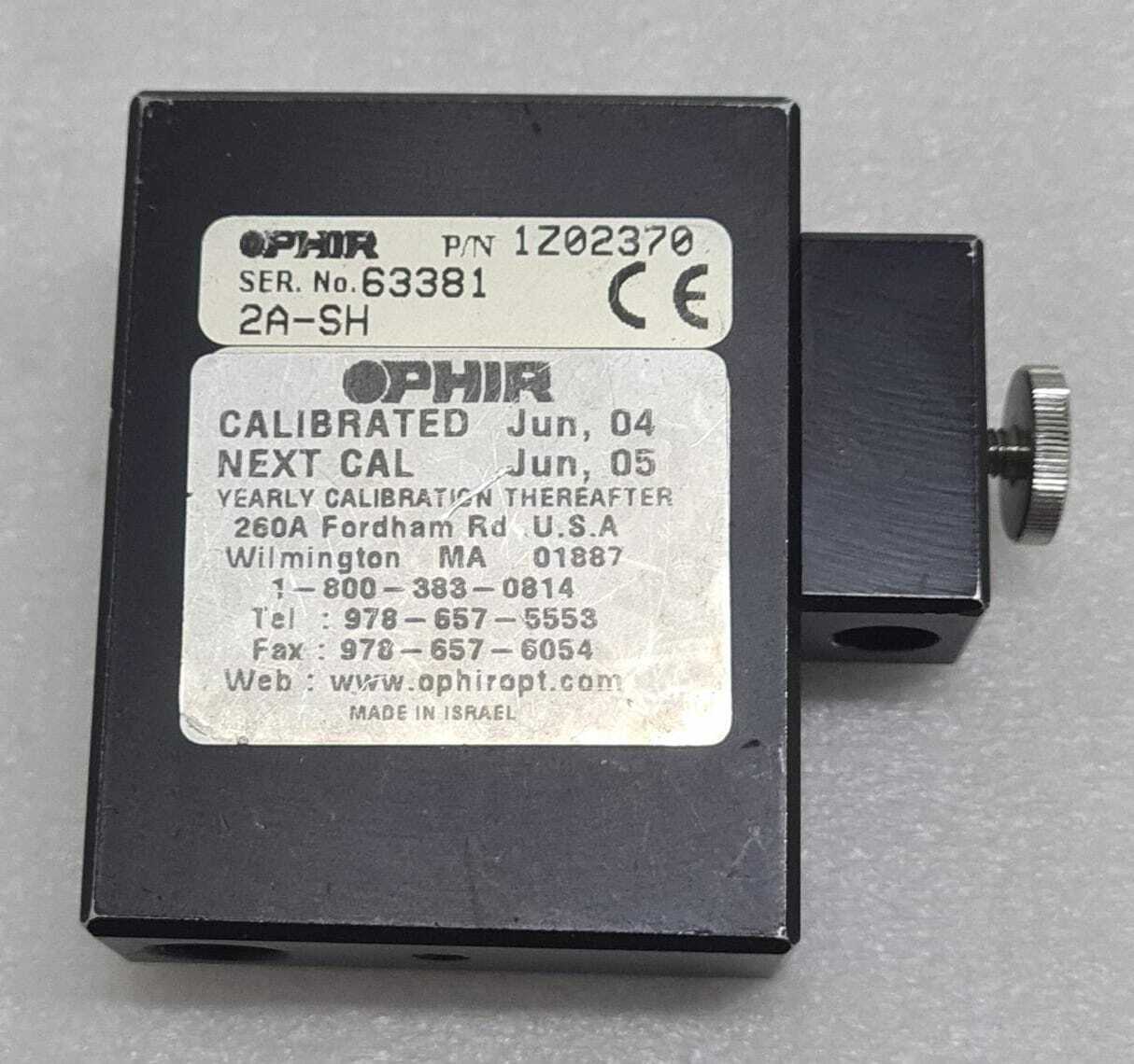 OPHIR Optics 1Z02370 2A-SH Smart Head Laser Sensor Jig - AS IS