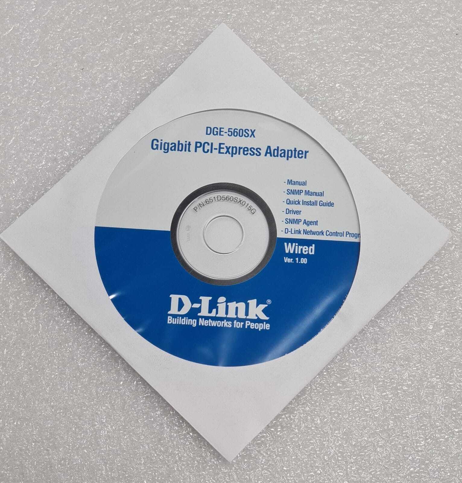 NEW - D-Link DGE-560SX 1000MBPS PCI‑Express Gigabit Fiber Desktop Adapter