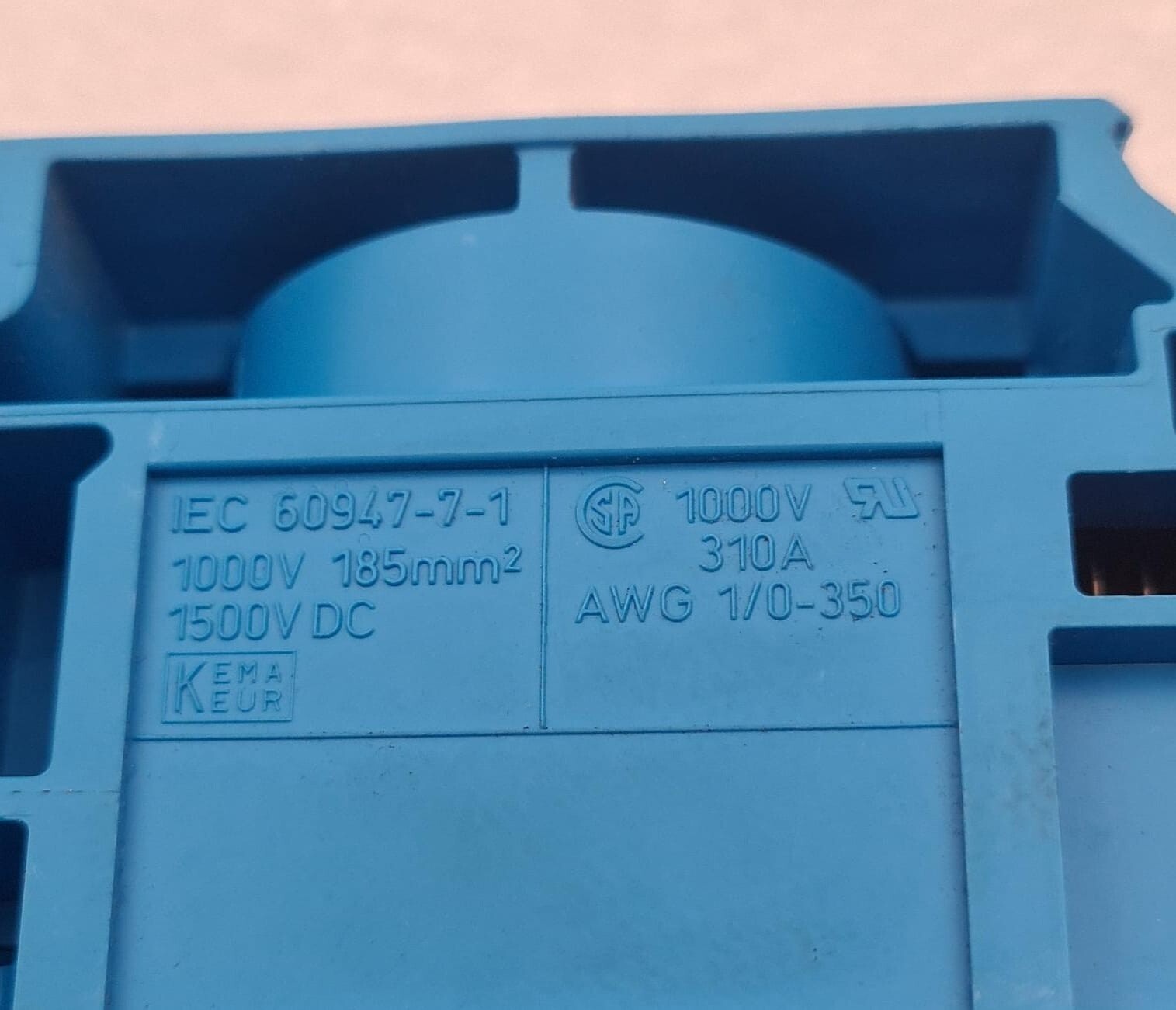 WAGO 285 50-185mm 0285-1184 IEC 60947-7-1 DIN Rail Mount Terminal Block