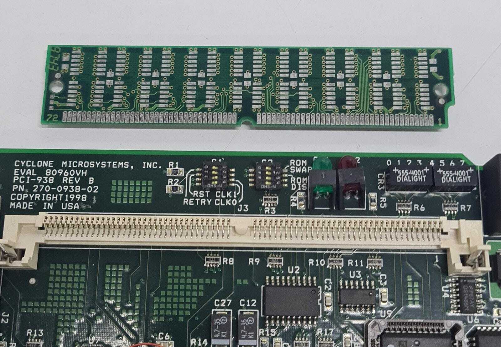 Cyclone Microsystems PCI-938 REV B 270-0938-02 Network Adapter Card W/ Memory