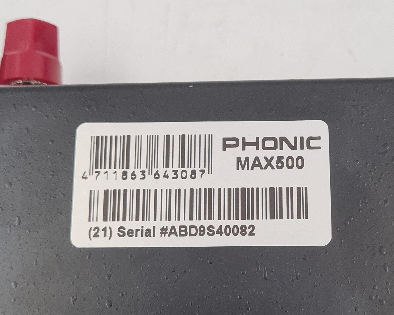 PHONIC MAX 500 Professional Power Amplifier