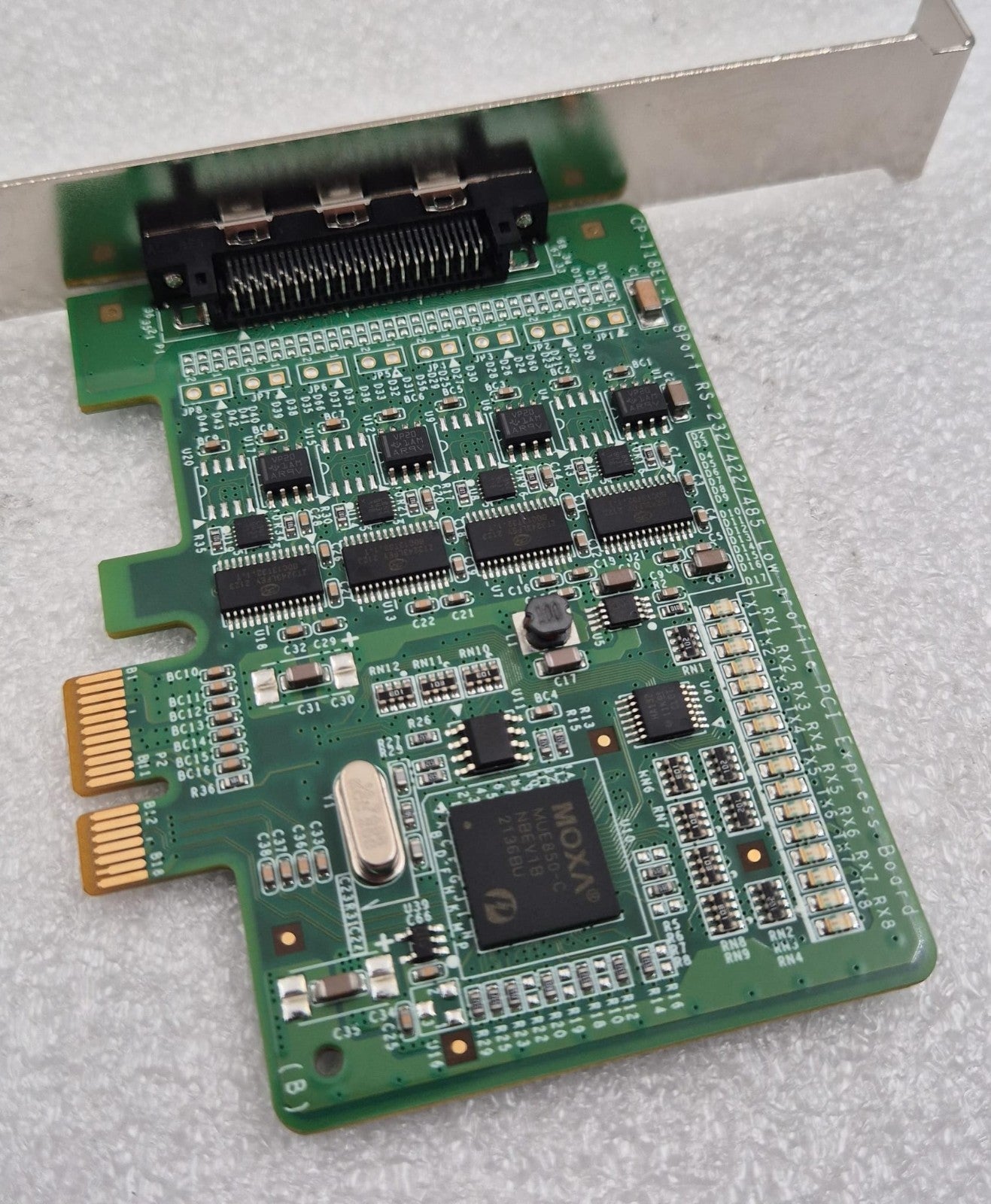 MOXA CP-118EL-A 8-Port RS-232/422/485 Low Profile PCI-E Express Board Serial PCB