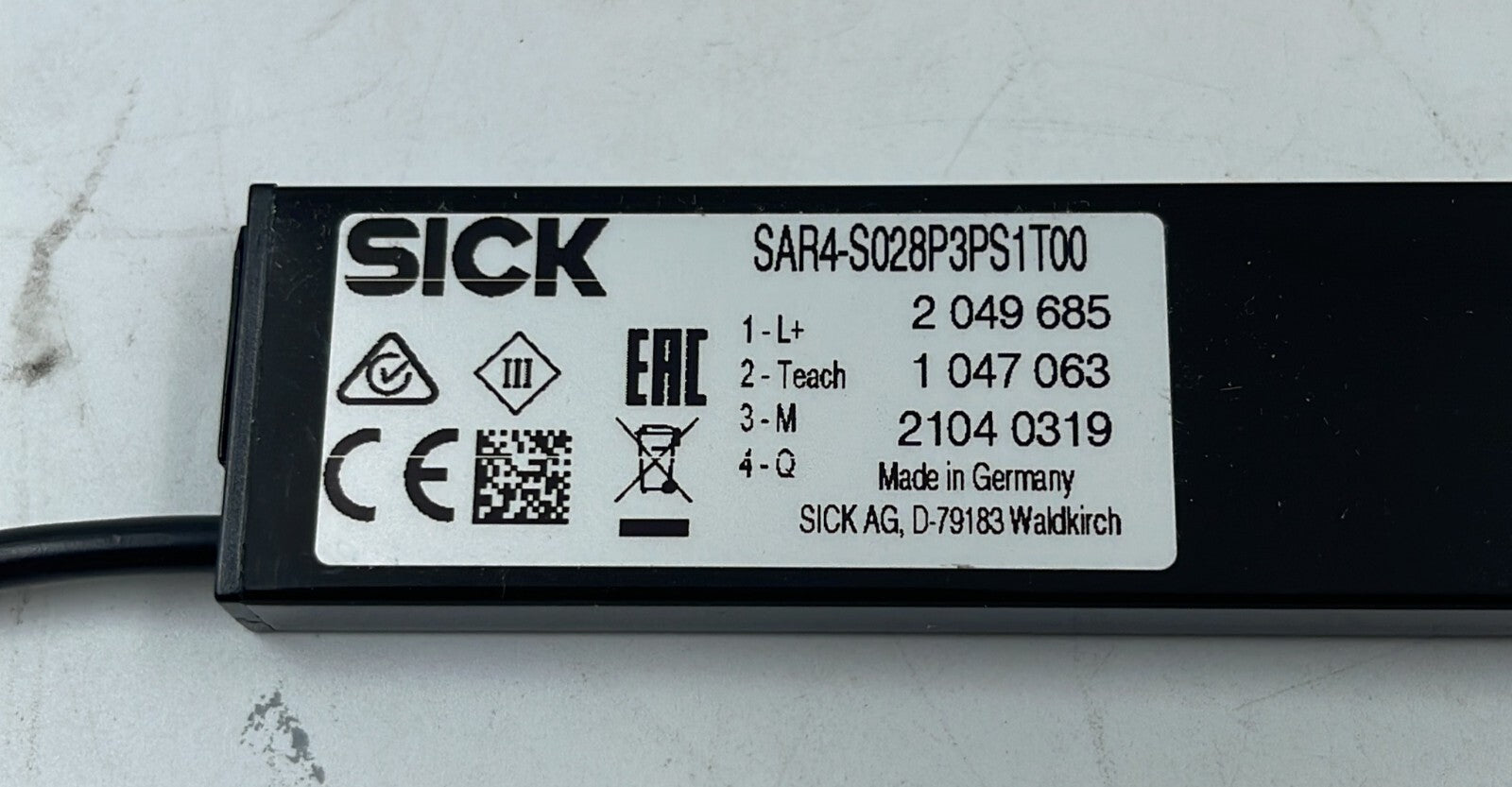 SICK SAR4-S028P3PS1T00 Smart Area Sensor Light Grids Slim Version Sender