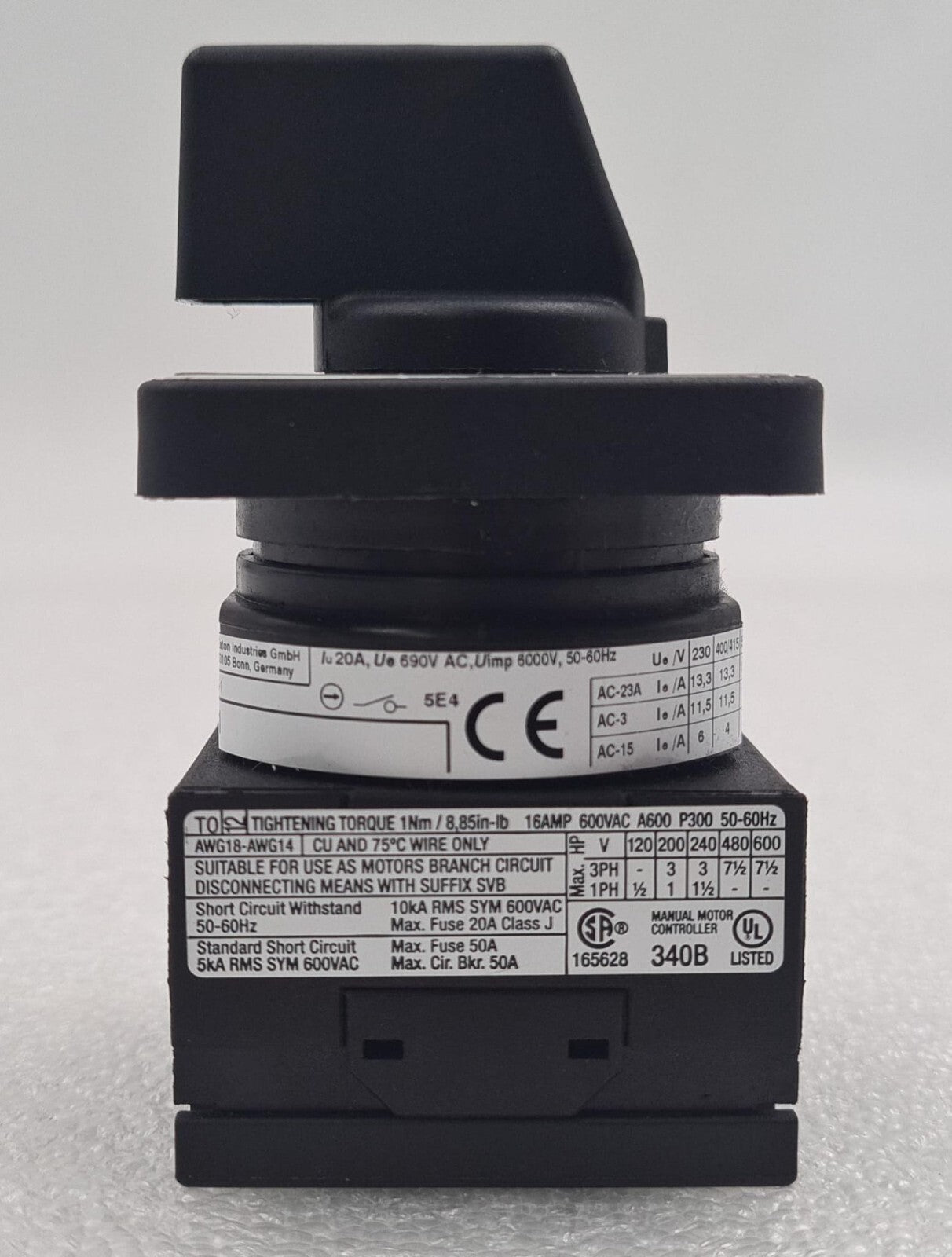 [LOT 7 PCS] Eaton T0-2-8211 IEC / EN 60947-3 Position Group Switch On Off UPS