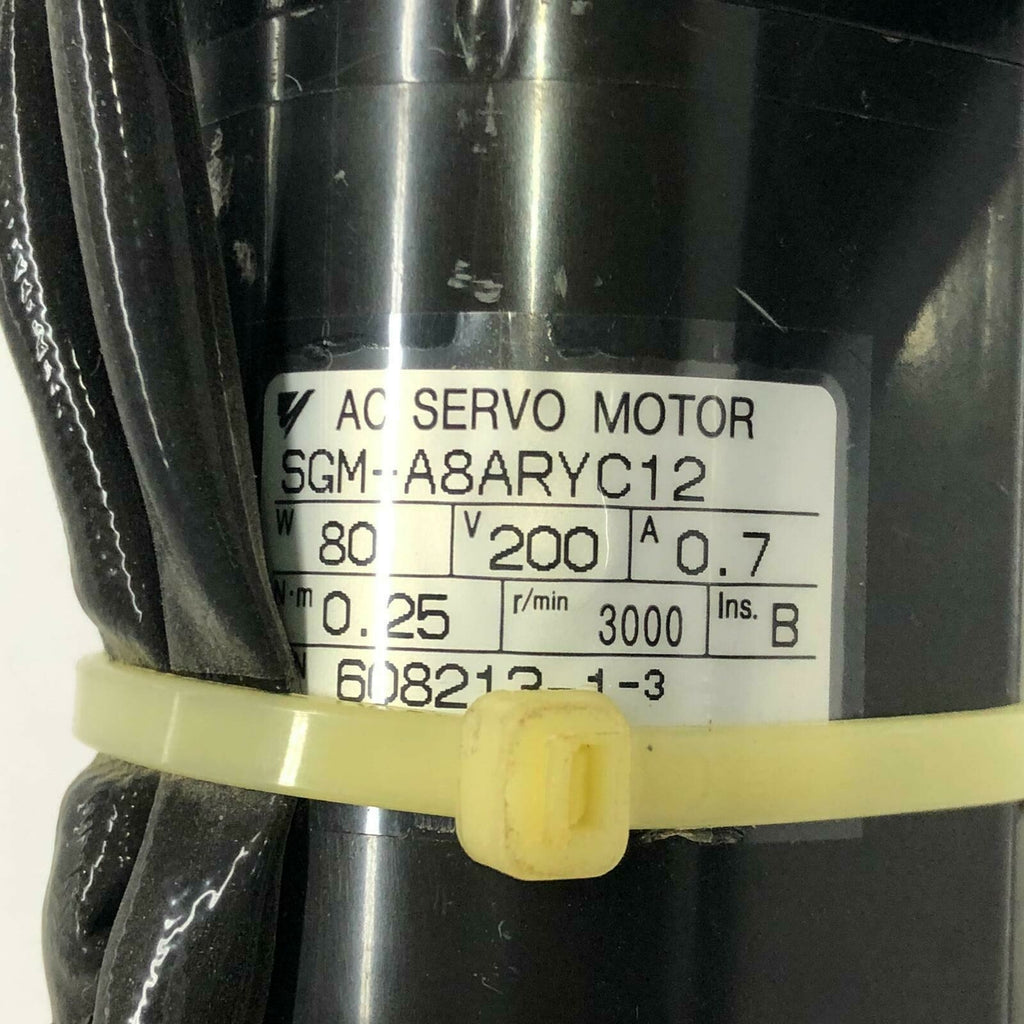 Used Yaskawa AC Servo Motor SGM A8ARYC12 80W 200V 0.7A 3000R/Min