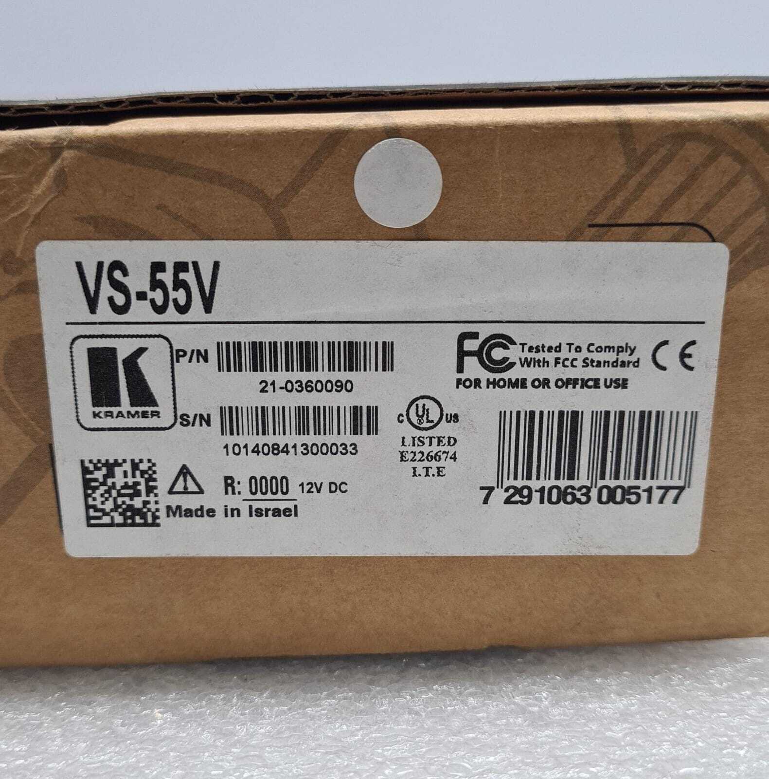 NEW - KRAMER VS-55V Vertical Interval Video Switcher 5x1 Composite 21-0360090