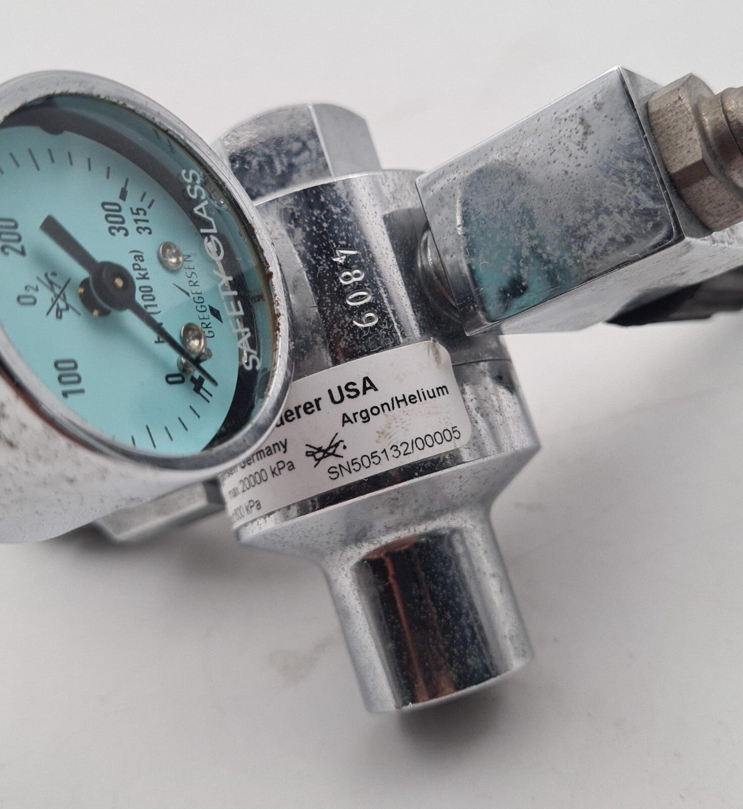Druckminderer Greggersen PRESSURE REDUCER 2000 kPa to 600 Argon Helium