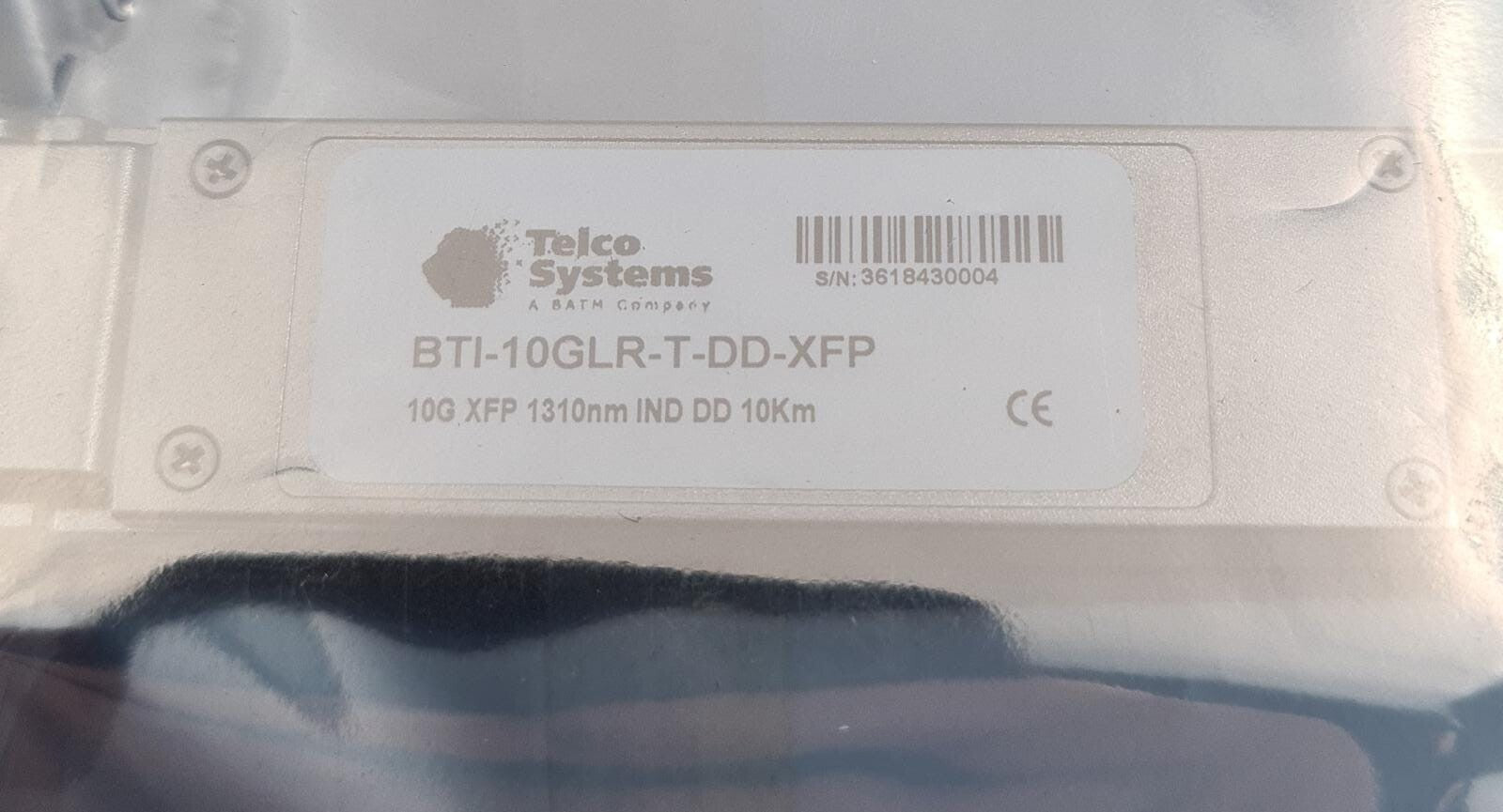 NEW - Telco Systems BTI-10GLR-T-DD-XFP 10G Transceiver Module 1310nm IND DD 10Km