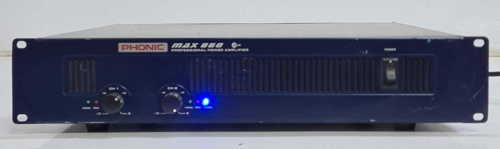 PHONIC MAX 860 Plus Professional Power Amplifier 2 Channel