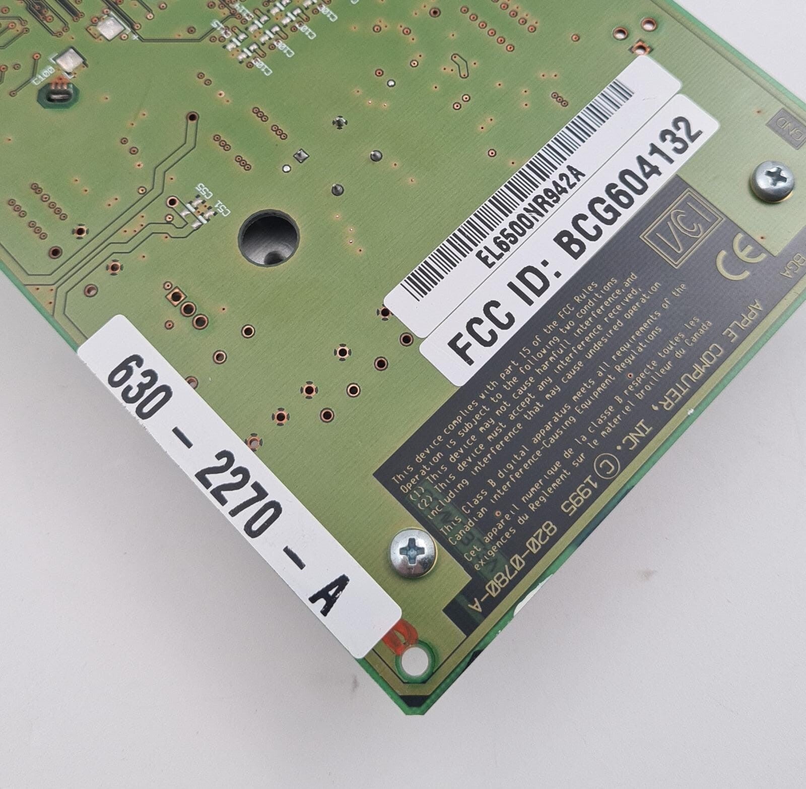 APPLE COMPUTER 820-0780-A PROCESSOR CARD 630-2270-A 54H4973