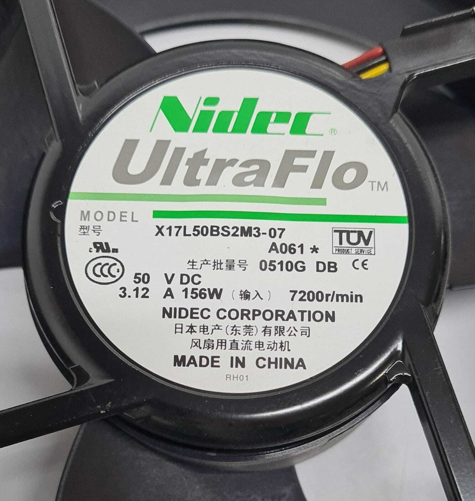 Nidec Ultraflo X17L50BS2M3-07 Axial Cooling Fan 50V 3.12 A 156W 7200 r/min