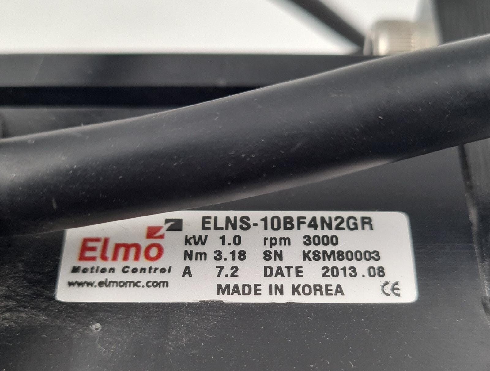 ELMO SERVO MOTOR ELNS-10BF4N2GR & NIDEC SHIMPO Reducer VRB-060-5-K3-19 20624799