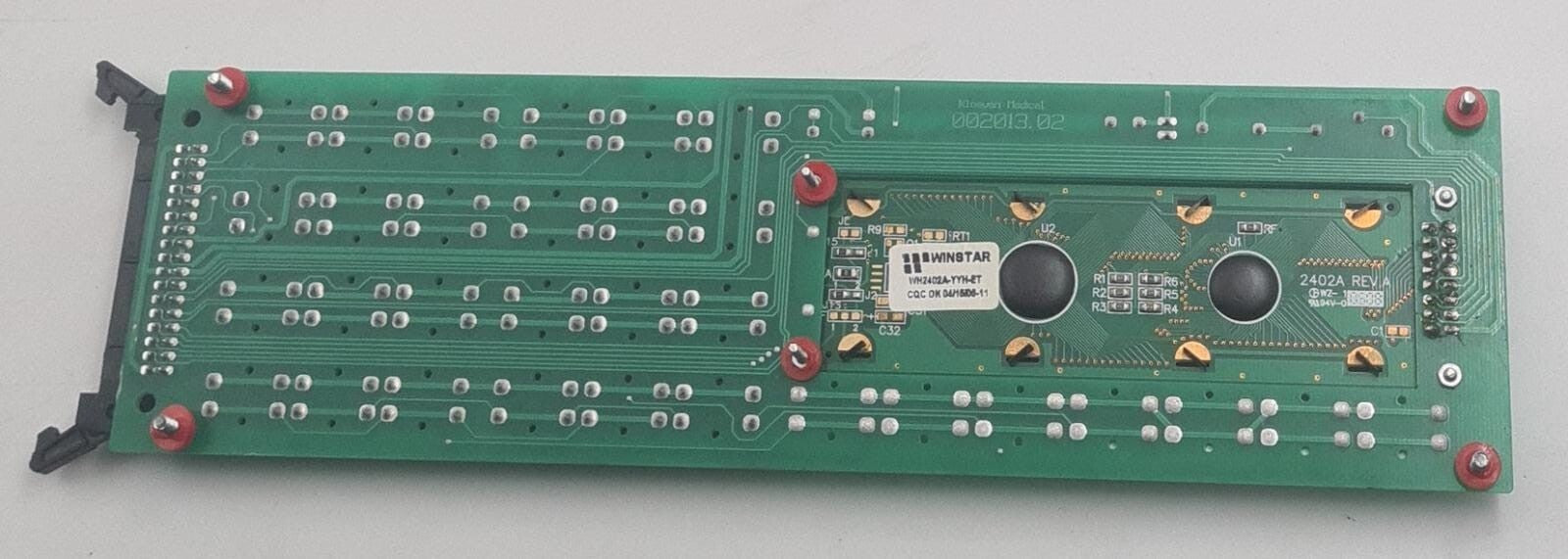 WINSTAR WH2402A-YYYH-ET 2402A Display Panel W/ Kleeven Medical 002013.02 Board
