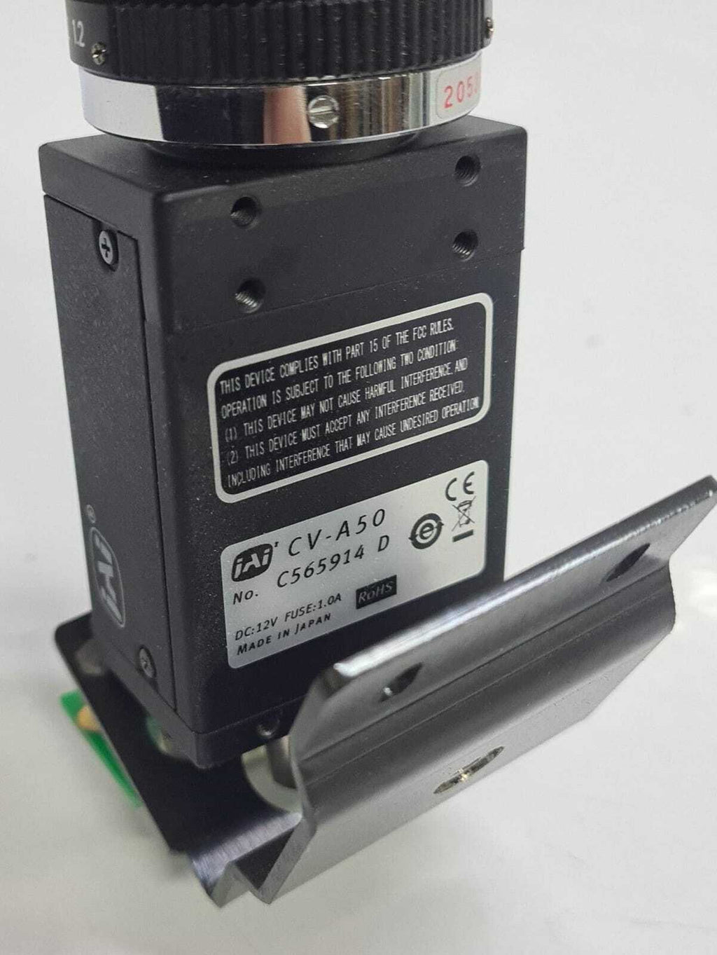 JAI CV-A50 CCD Monochrome Camera 12V W/ RICOH TV Lens 6mm 1:1.2 & 15 pin Adapter