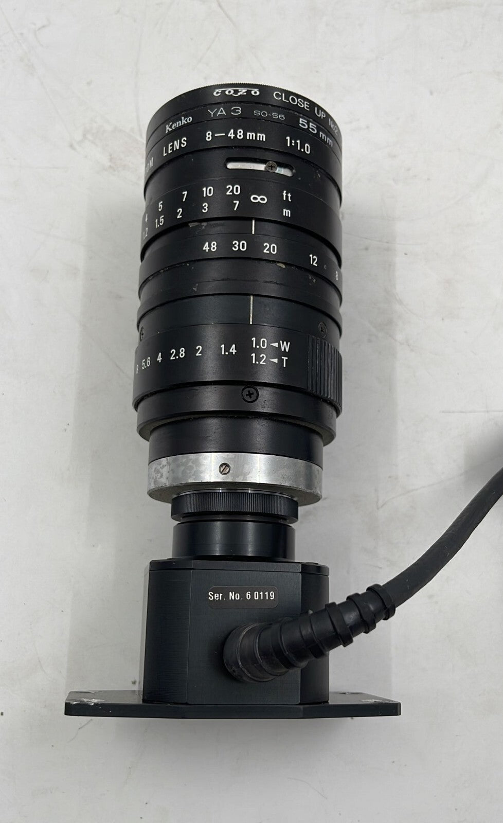PENTAX TV ZOOM LENS 8-48mm 1:1.0 W/ KENKO YA3 SO-56 & COZO CLOSE UP No2 55mm