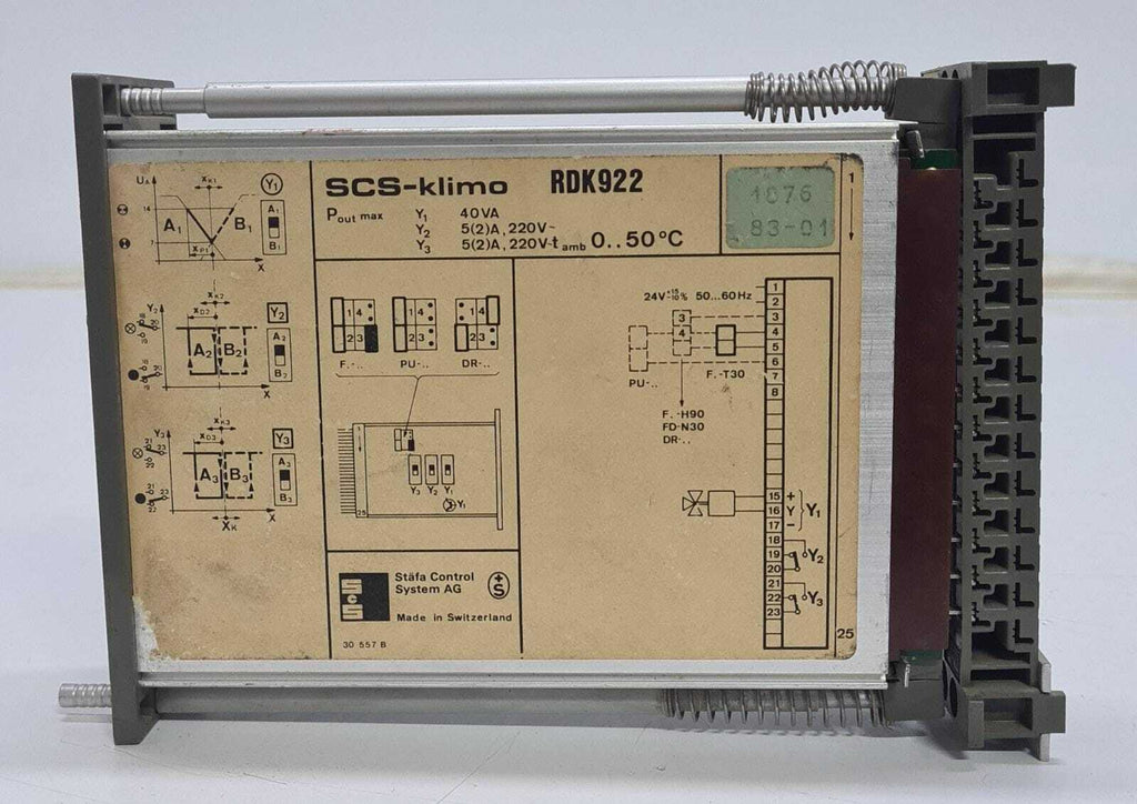 SCS-klimo Stafa Control System AG Board RDK922 - FOR PARTS