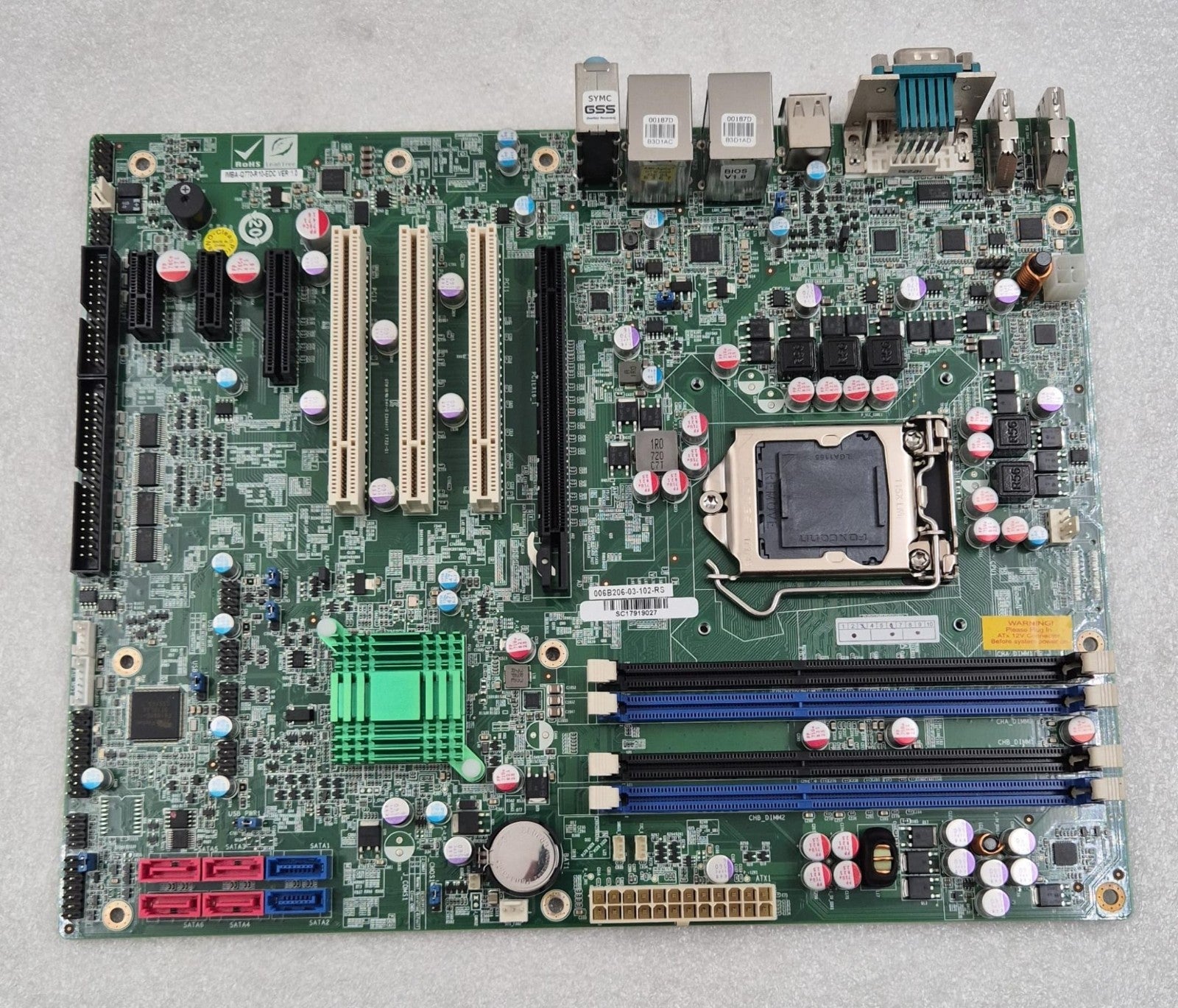 IEI IMBA-Q770-R10-EDC industrial ATX motherboard front view