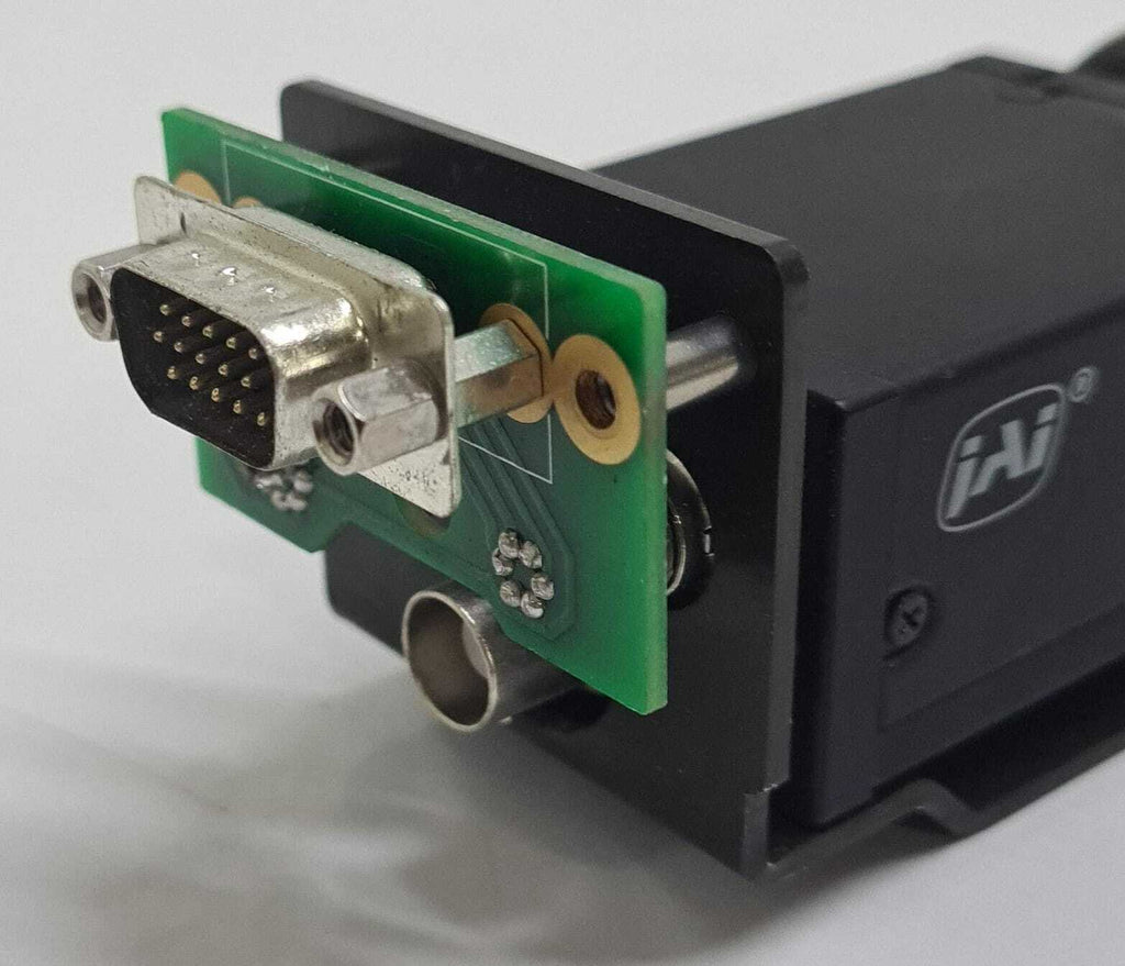 JAI CV-A50 CCD Monochrome Camera 12V W/ RICOH TV Lens 6mm 1:1.2 & 15 pin Adapter