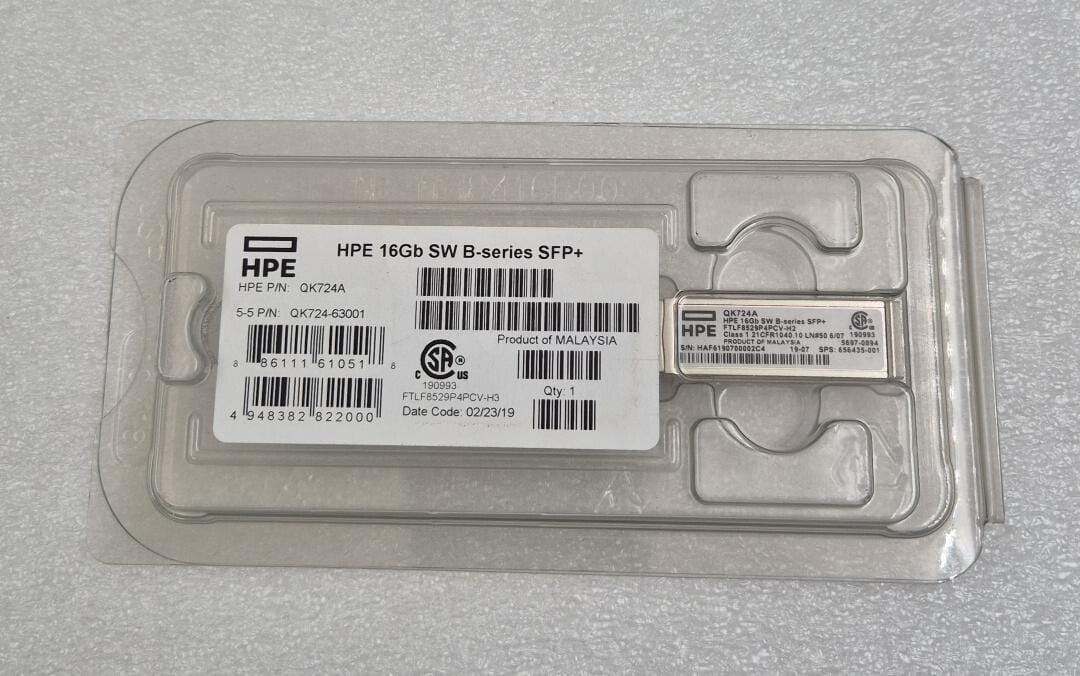 [LOT OF 100] NEW - HPE 16GB SW B-series SFP+ QK724A 656435-001 TRANSCEIVER