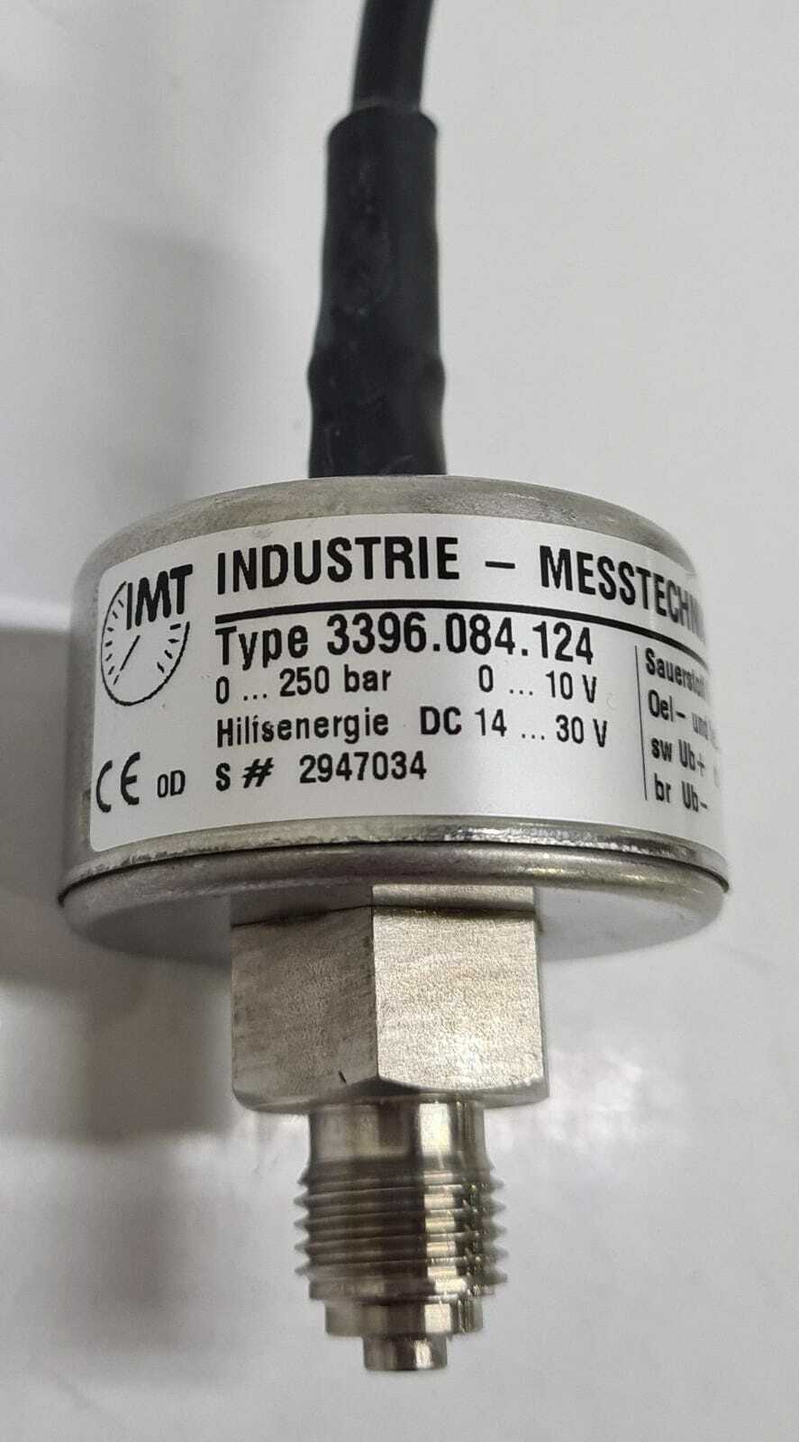 IMT INDUSTRIE MESSTECHNIK 3396.084.124 Pressure Sensor 0-250 bar