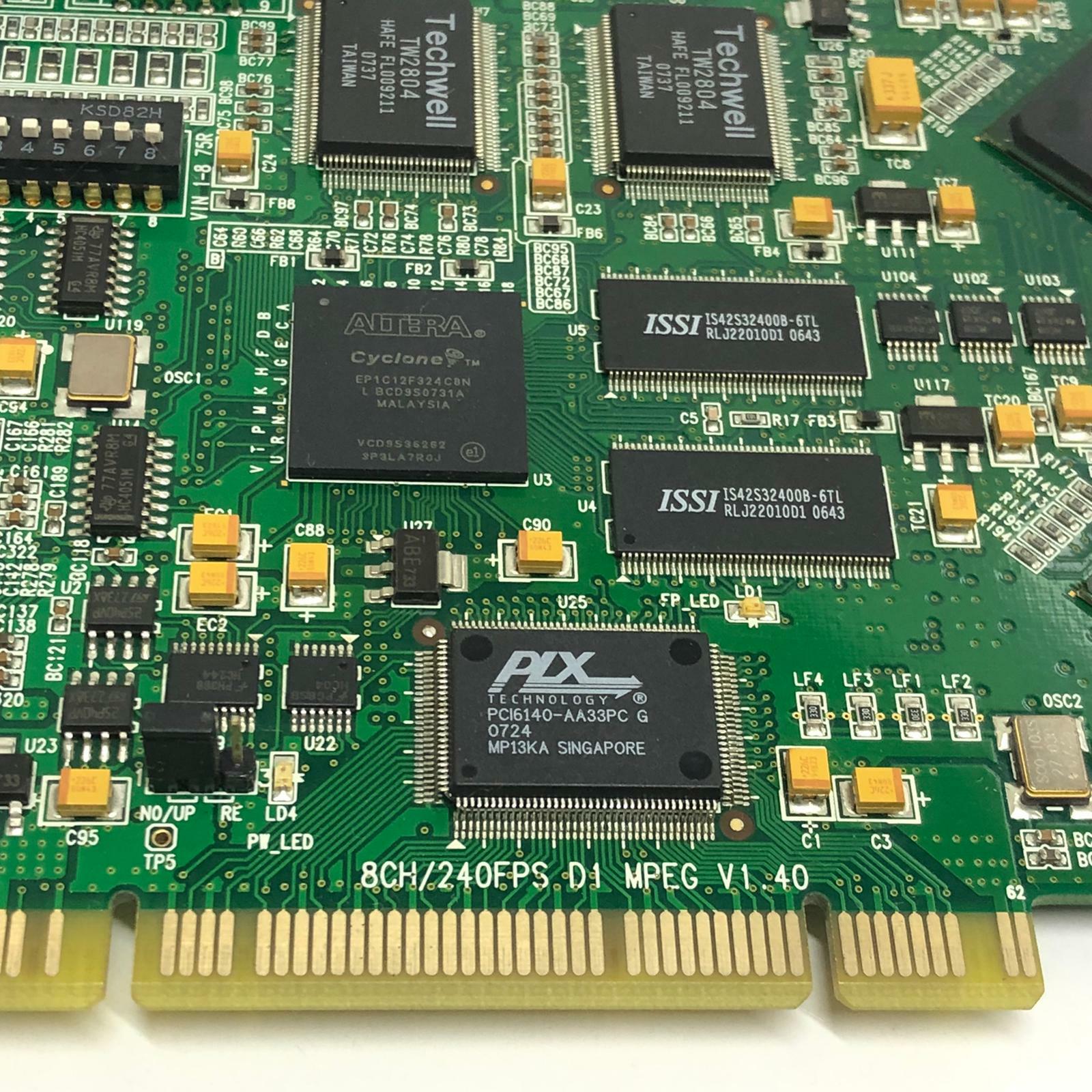 Pelco MP3000 8CH/240FPS D1 MPEG V1.32 D1 120 P050408010000-14001 PCI VIDEO CARD