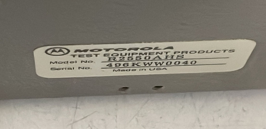 Motorola R2550 Communications System Analyzer W/ RPN4000A Battery Backup