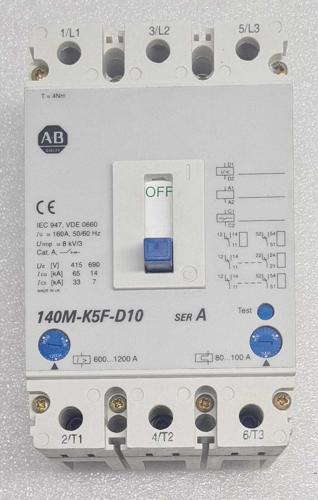 Allen-Bradley 140M-K5F-D10 Circuit Breaker IEC947 VDE0660