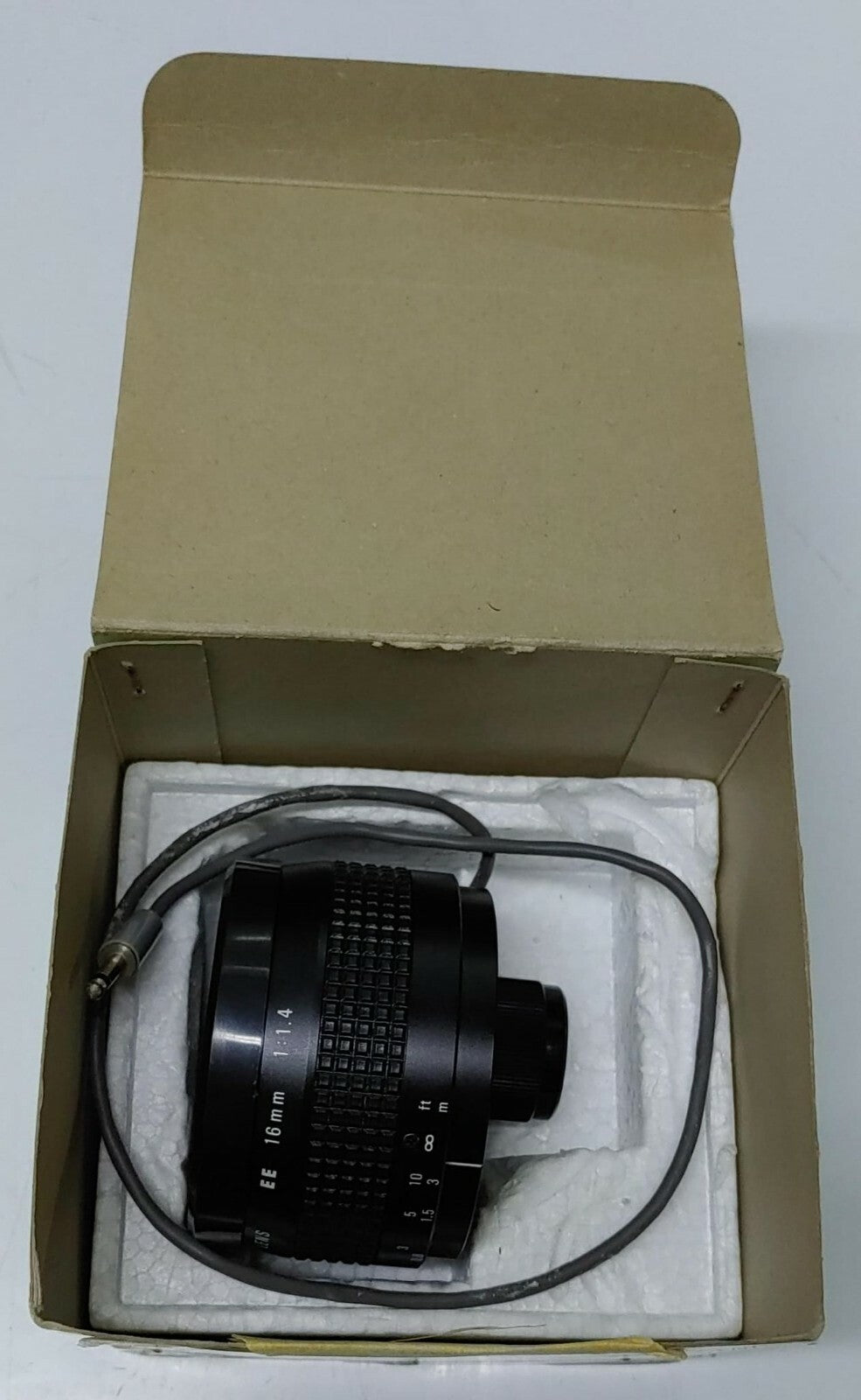 COSMICAR TV LENS EE 16mm 1:1.4DC6V (6mA MAX.) C1614E 16mmF1.4 CCTV CAMERA LENS