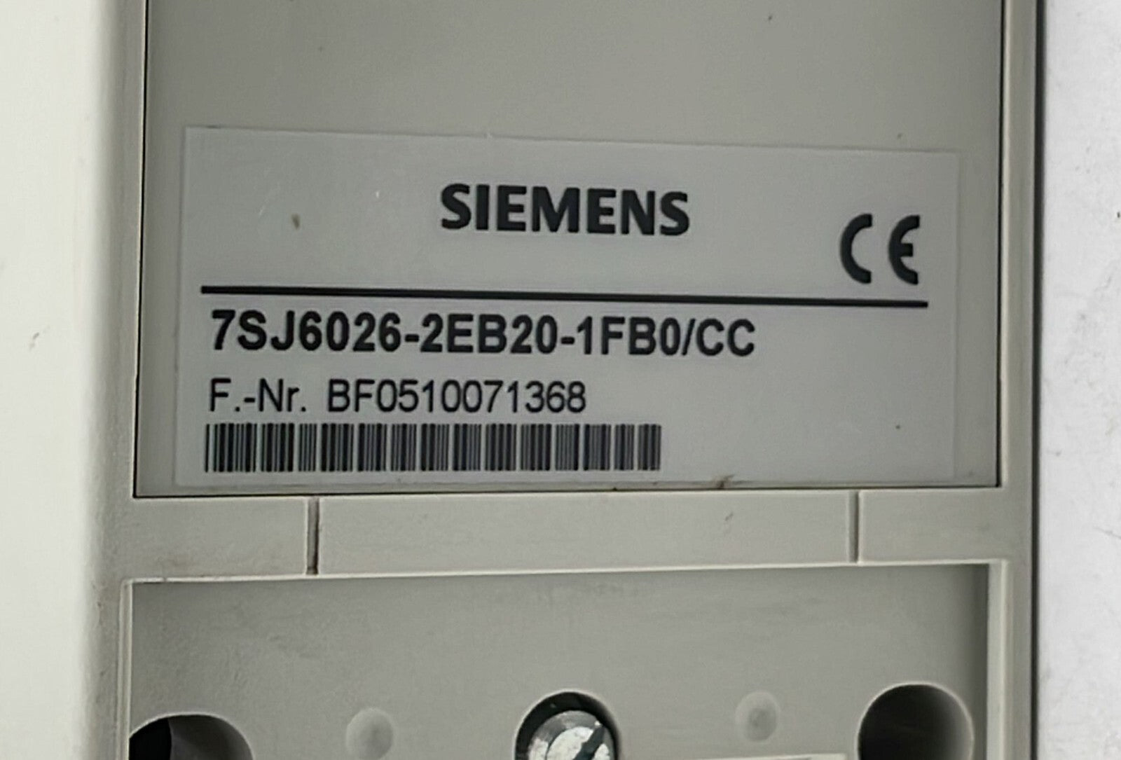 Siemens 7SJ6026-2EB20-1FB0/CC Overcurrent Protection Relay