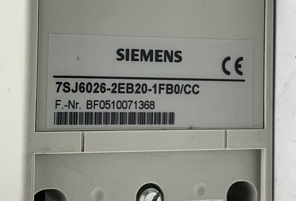 Siemens 7SJ6026-2EB20-1FB0/CC Overcurrent Protection Relay