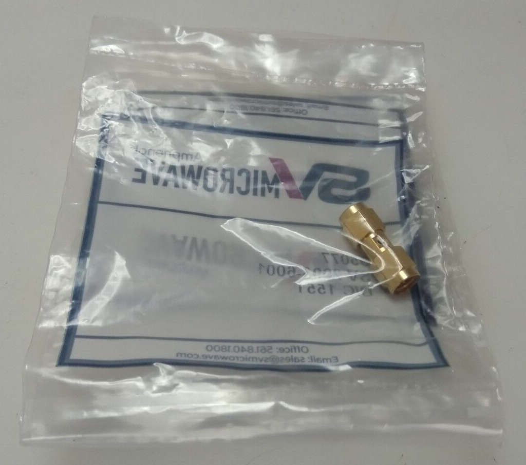 Amphenol SV Microwave SV2993-6001 Adapter Coaxial Connector Male Pin To SMA Plug