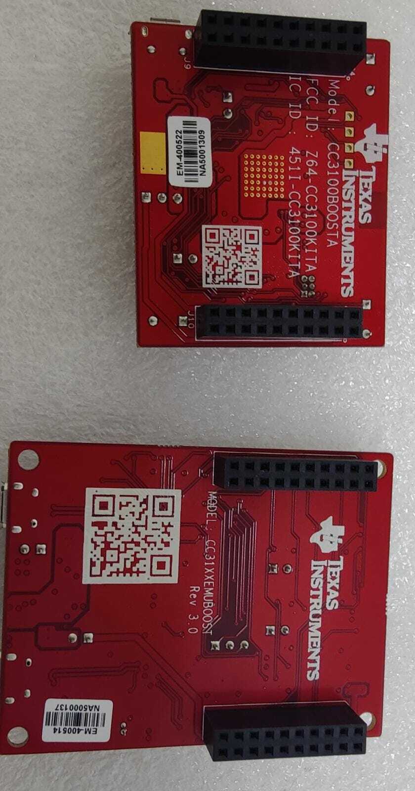 Texas Instruments CC31XXEMUBOOST Rev 3.0 With CC3100BOOST Rev 3.3 Board