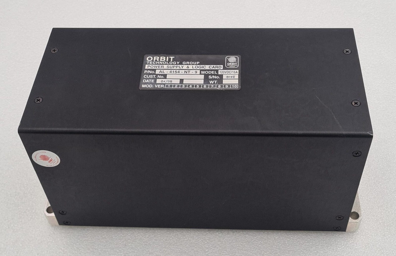 ORBIT POWER SUPPLY & LOGIC CARD AL-4154-NT-9 120VDC/16A