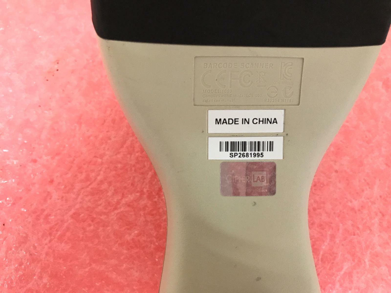 CipherLab 1000 RS232 White Handheld Barcode Scanner