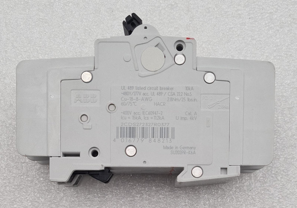 ABB SU202PR-K6A Circuit Breaker 2CDS 272 327 R0377 2X6A