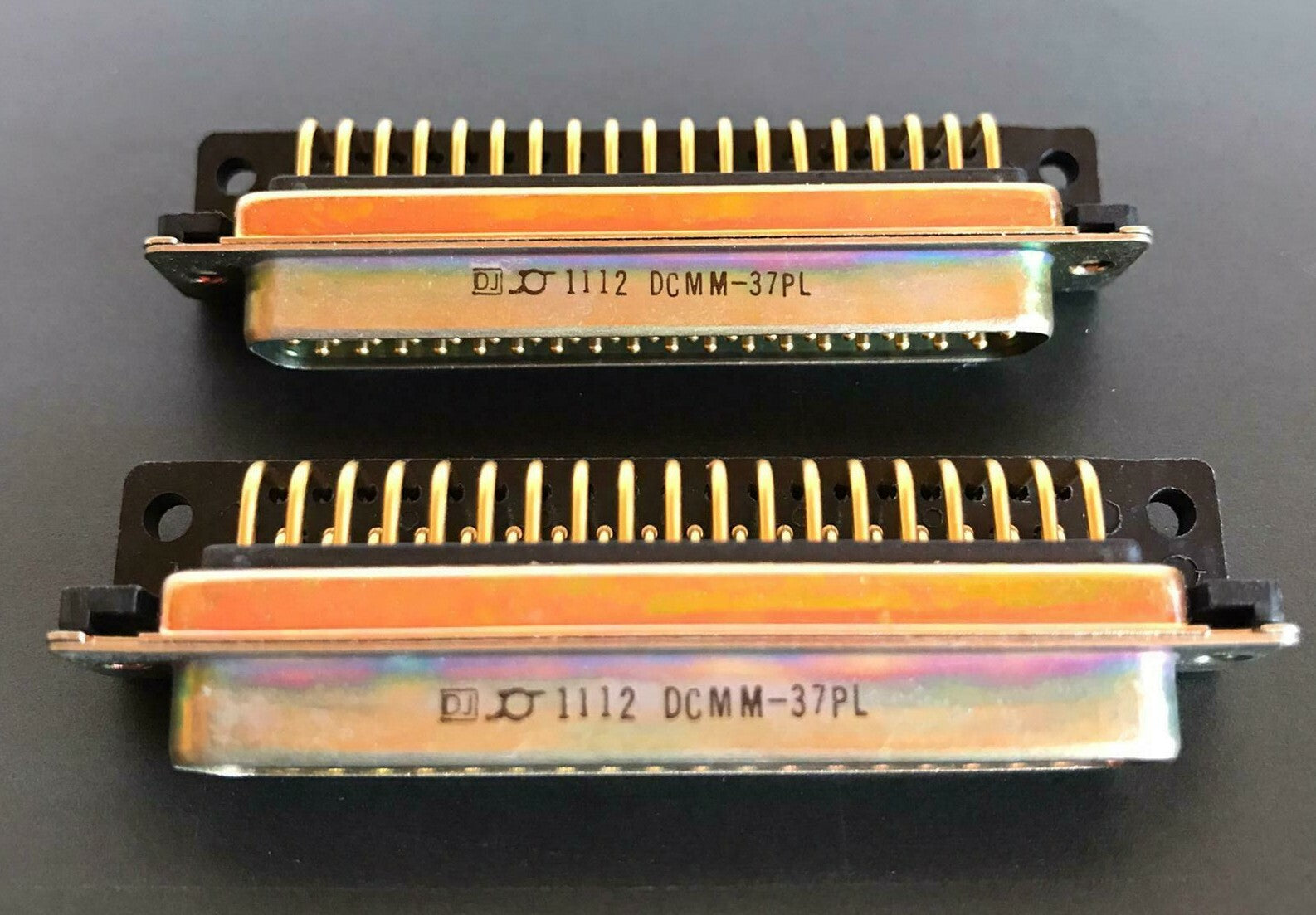 Lot of 2 ITT CANNON DCMM37PL Connector D-Shell PCB Mount RECEPT 37 Contacts