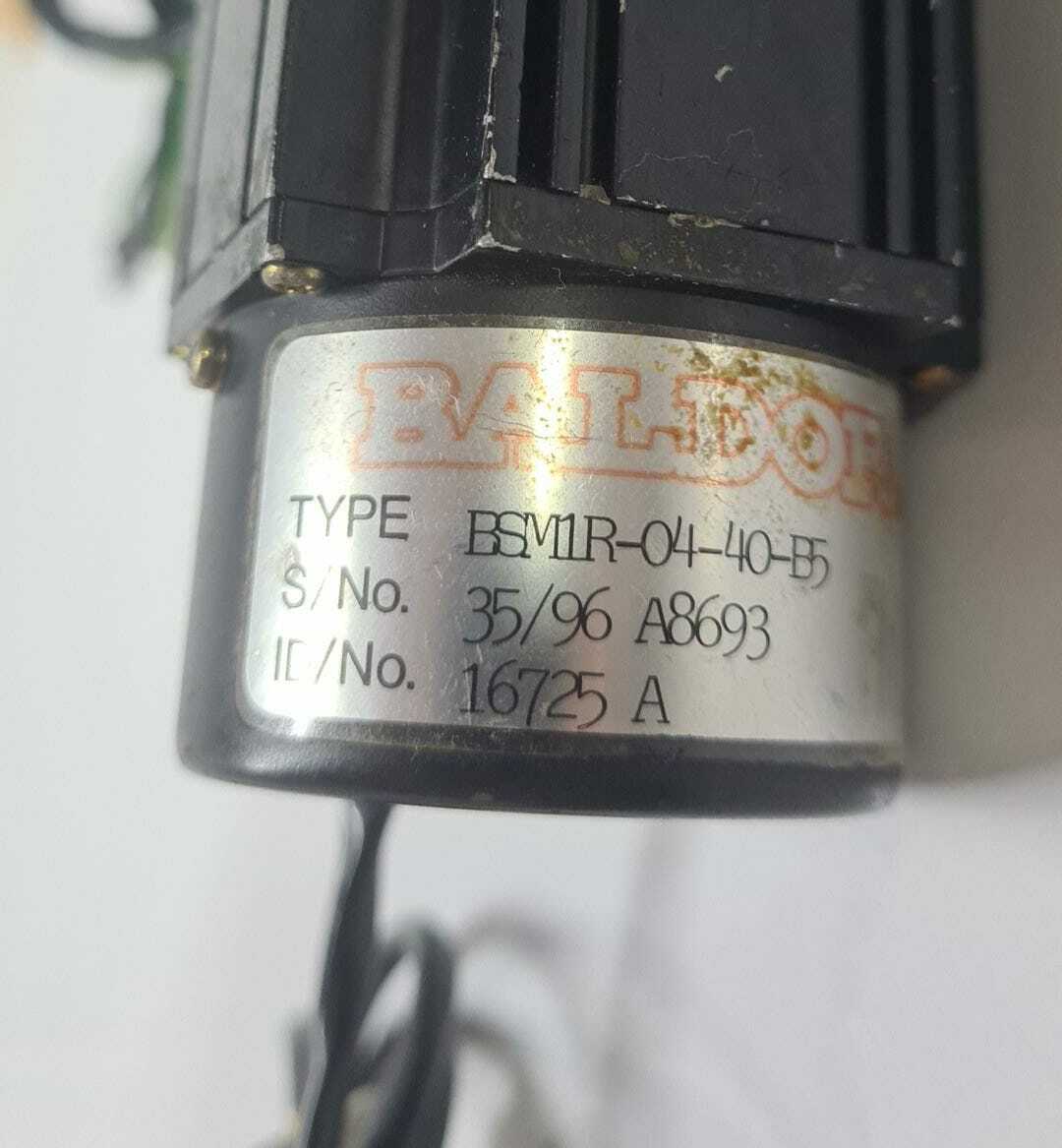 Baldor Servo Motor Encoder BSM1R- 04- 40- B5 ID 16725 A