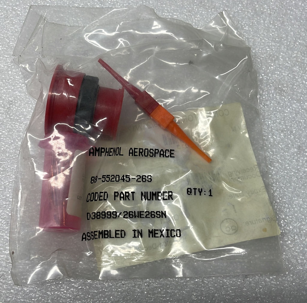 NEW SEALED - [LOT OF 4] Amphenol D38999/26WE26SN Elec Conn Mil Spec Connector