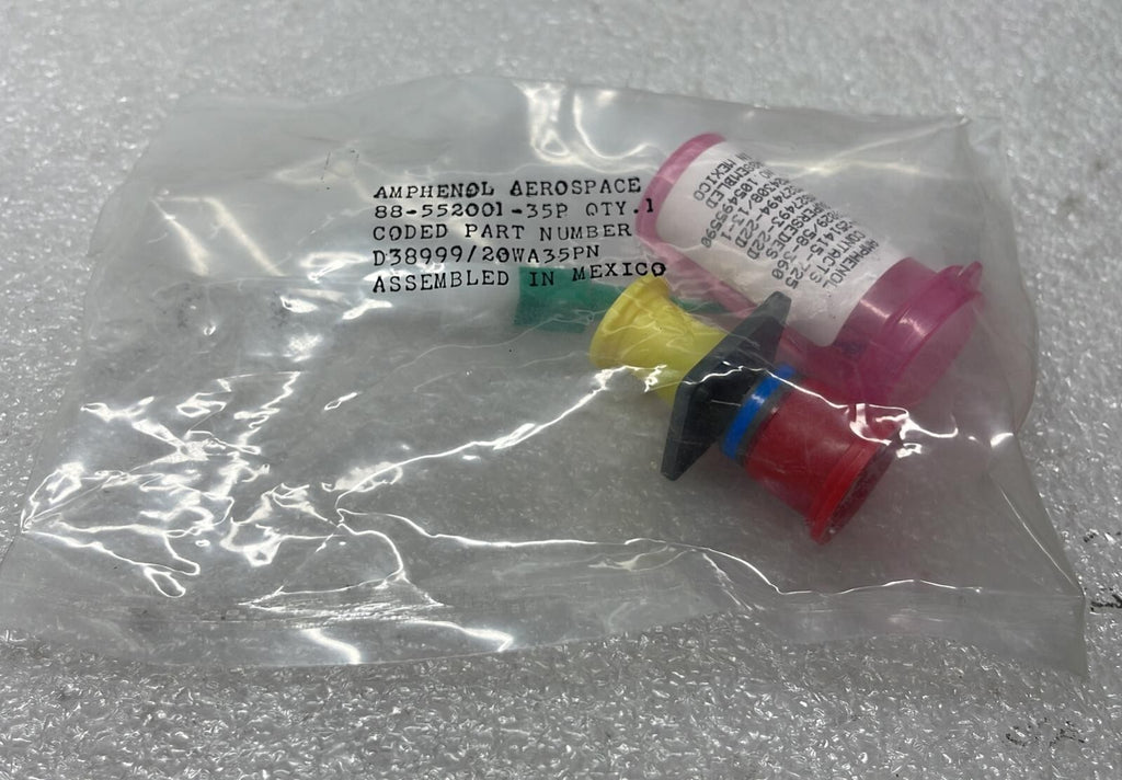[LOT OF 4] NEW Sealed - Amphenol  D38999/20WA35PN Circular Mil Spec Connector