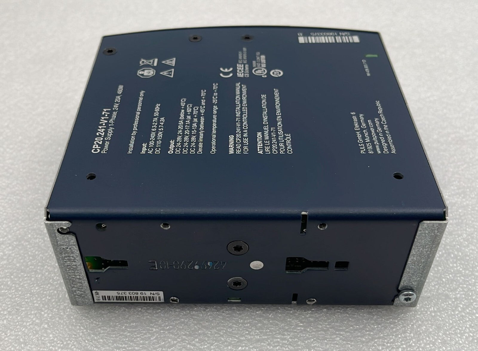 PULS Dimension CP20.241-V1-71 Power supply 1-Phase 24V 20A 480W