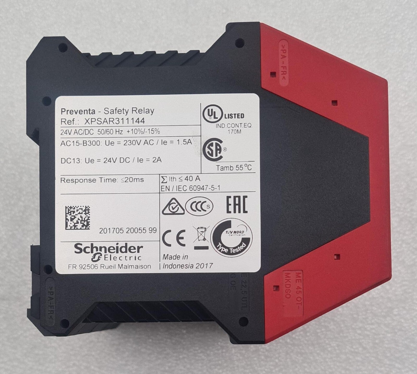 Schneider Electric XPS-AR Preventa Safety Relay XPSAR311144P module 24V