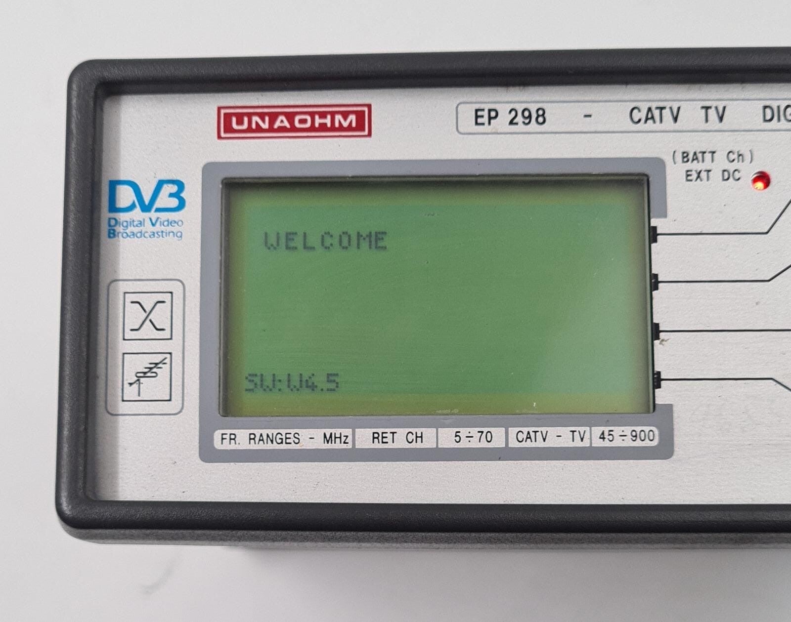 UNAOHM EP 298 CATV TV DIGITAL ANALOG ANALYSER 45-900 MHz DVB W/ ORIGINAL CASE