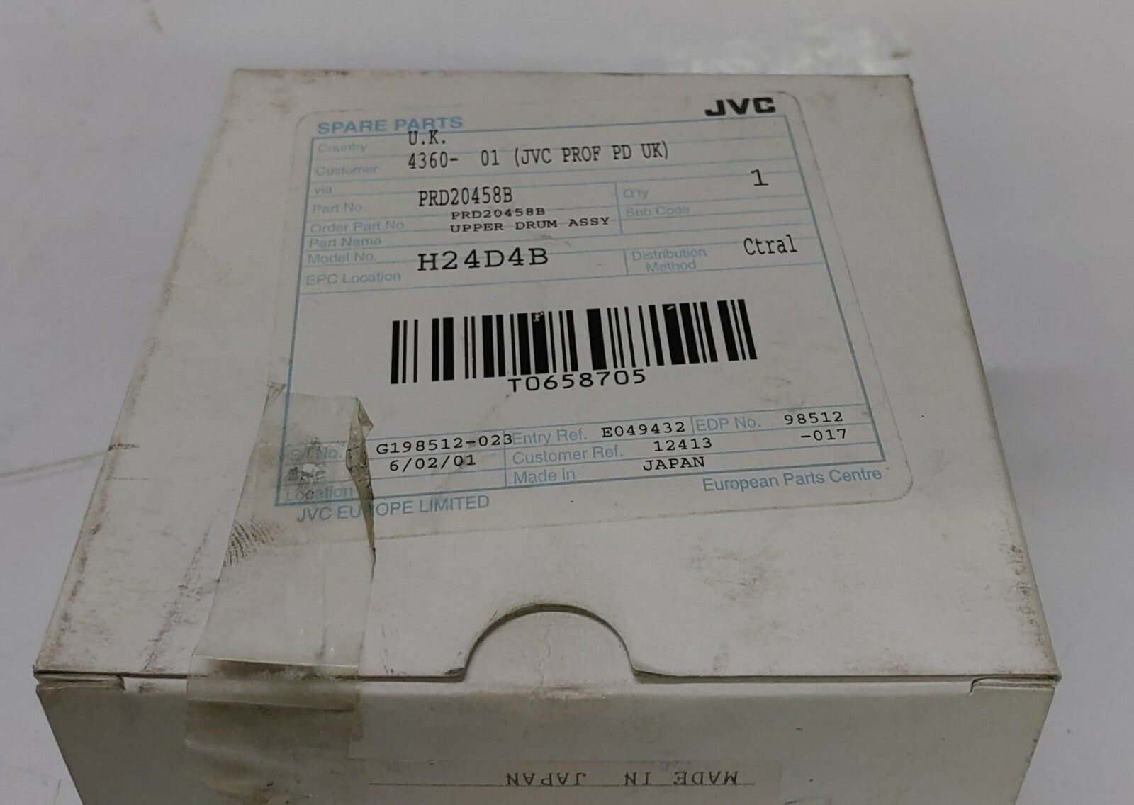 JVC PRD20458B UPPER DRUM FINAL ASSEMBLY H24D4B